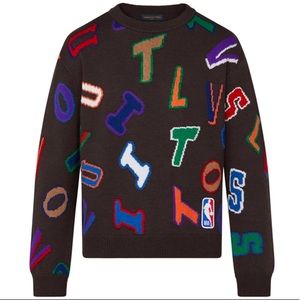 Large Louis Vuitton x NBA brown sweater